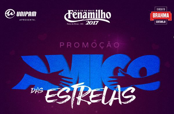 Promoção Amigo das Estrelas leva fã para conhecer todos os artistas da Fenamilho 2017