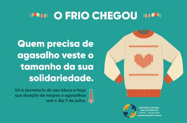 DCE e DA’s promovem mais uma edição da Campanha do Agasalho