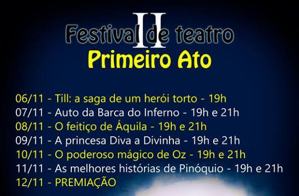 UNIPAM e parceiros apoiam o II Festival de Teatro “Primeiro Ato”