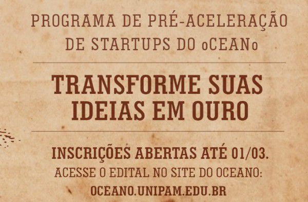 Inscrições para o Programa de Pré-Aceleração do oCEANo encerram-se em março