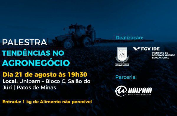 Tendências no Agronegócio é tema de palestra no UNIPAM