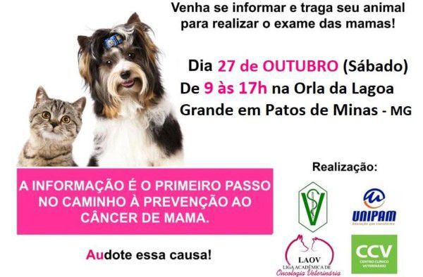 “Outubro Rosa Pets” será promovido na orla da Lagoa Grande