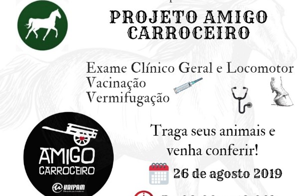 Liga Acadêmica de Equídeos promove mais uma edição do projeto “Amigo Carroceiro”