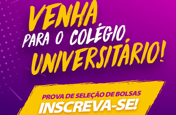 Inscrições para seleção de bolsas do Colégio Universitário terminam nesta sexta-feira