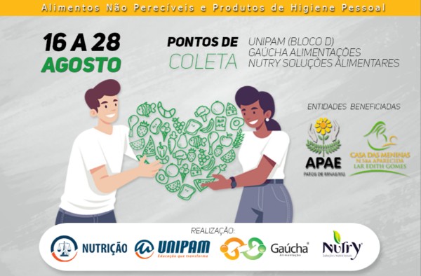 Curso de Nutrição, Gaúcha Alimentação e Nutry promovem campanha solidária