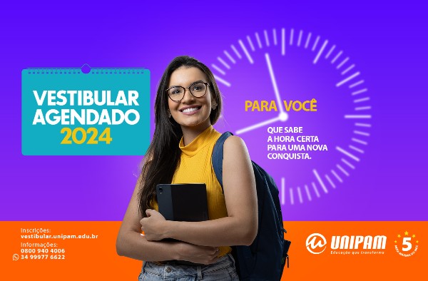 Inscrições para o Vestibular Agendado do UNIPAM estão abertas