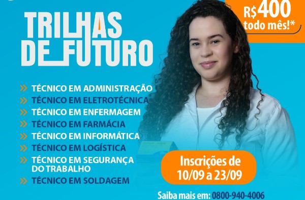 “Trilhas de Futuro” ofertará vagas gratuitas para cursos técnicos no Colégio Universitário