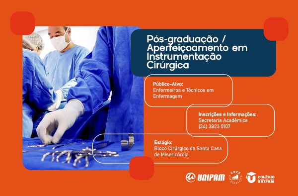 Especialização e aperfeiçoamento em instrumentação cirúrgica será ofertado no UNIPAM