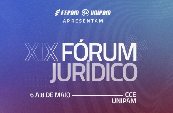 XIX Fórum Jurídico do UNIPAM será realizado entre os dias 06 e 08 de maio