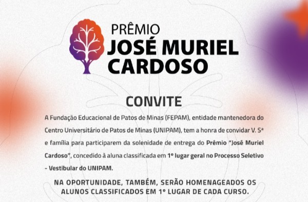 FEPAM e UNIPAM farão a entrega do Prêmio José Muriel Cardoso nesta segunda-feira